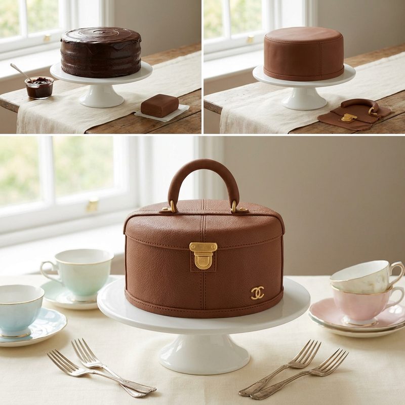 Brown Designer Bag Cake