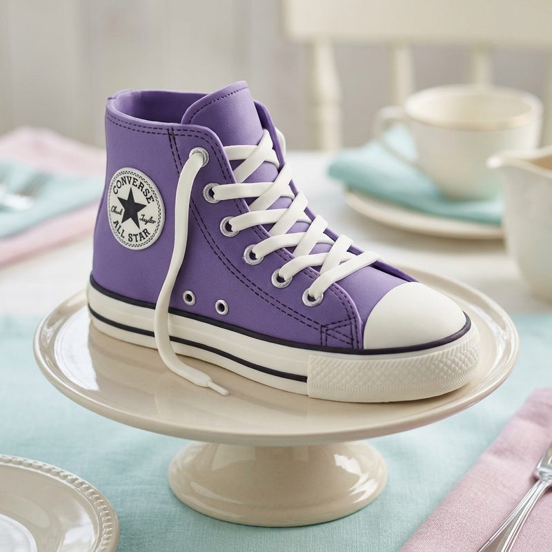 Purple Converse Shoe Birthday Cake