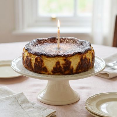 Basque Shaped Birthday Cake